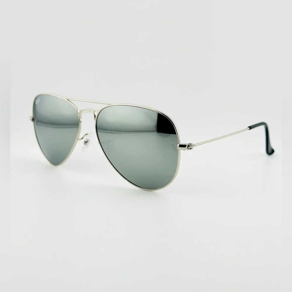 Ray-Ban Aviator Mirror Sunglasses RB3025 Silver Frame with Silver Mirror Lenses